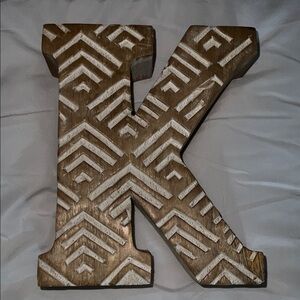 Wooden Letter K Home Decor